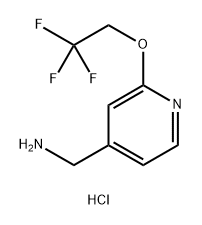 4-Pyridinemethanamine, 2-(2,2,2-trifluoroethoxy)-, hydrochloride (1:2) Struktur