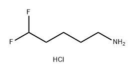 1-Pentanamine, 5,5-difluoro-, hydrochloride (1:1) Struktur