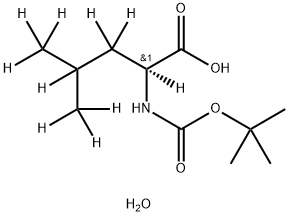 L-LEUCINE-N-T-BOC:H2O (D10, 98%) Struktur