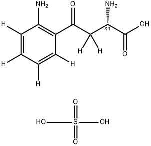 Benzene-2,3,4,5-d4-butanoic-β,β-d2 acid, α,6-diamino-γ-oxo-, (αS)-, sulfate (1:1) Struktur