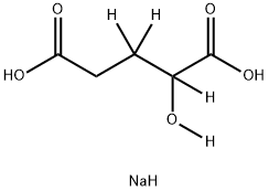 Pentanedioic-2,3,3-d3 acid, 2-(hydroxy-d)-, sodium salt (1:2) Struktur