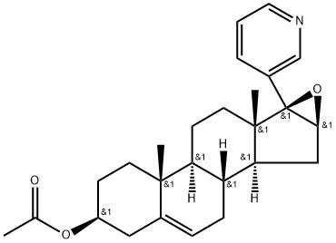 Androst-5-en-3-ol, 17-(3-pyridinyl)-16,17-epoxy-, 3-acetate, (3β,16β,17β)- Struktur