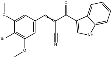 1H-Indole-3-propanenitrile, α-[(4-bromo-3,5-dimethoxyphenyl)methylene]-β-oxo- Struktur