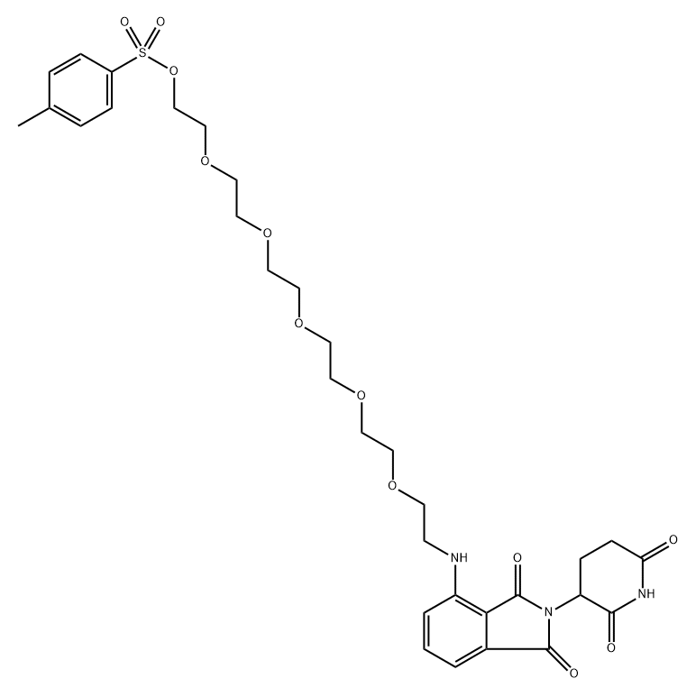 Pomalidomide-NH-PEG6-Tos Struktur