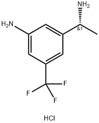 (R)-3-(1-aminoethyl)-5-(trifluoromethyl)aniline hydrochloride Struktur