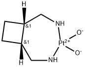 Platinum, [rel-(1R,2R)-1,2-cyclobutanedimethanamine-κN1,κN2]dihydroxy-, (SP-4-3)- Struktur