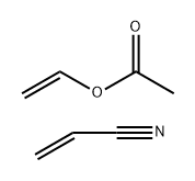 Acetic acid ethenyl ester, polymer with 2-propenenitrile Struktur