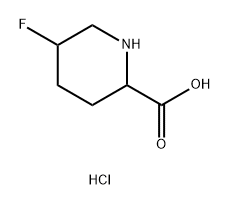 2-Piperidinecarboxylic acid, 5-fluoro-, hydrochloride (1:1) Struktur