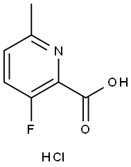 2-Pyridinecarboxylic acid, 3-fluoro-6-methyl-, hydrochloride (1:1) Struktur