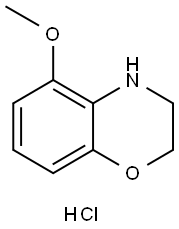 2H-1,4-Benzoxazine, 3,4-dihydro-5-methoxy-, hydrochloride (1:1) Struktur