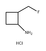 Cyclobutanamine, 2-(fluoromethyl)-, hydrochloride (1:1) Struktur