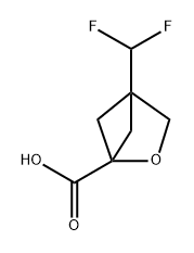 4-(difluoromethyl)-2-oxabicyclo[2.1.1]hexane-1-ca rboxylic acid Struktur