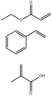 2-Propenoic acid, 2-methyl-, polymer with ethenylbenzene and ethyl 2-propenoate Struktur