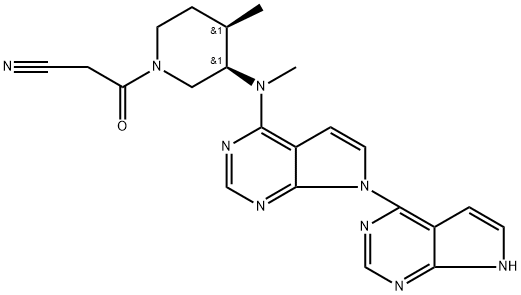 3-((3R,4R)-3-(7H-[4,7'-bipyrrolo[2,3-d]pyrimidin]-4'-yl(methyl) amino)-4-methylpiperidin-1-yl)-3-oxopropanenitrile		