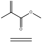 2-Propenoic acid, 2-methyl-, methyl ester, polymer with ethene Struktur