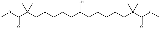 dimethyl 8-hydroxy-2,2,14,14-tetramethylpentadecanedioate Struktur