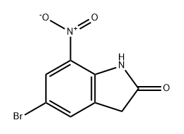 5-Bromo-7-nitro-1,3-dihydro-indol-2-one Struktur