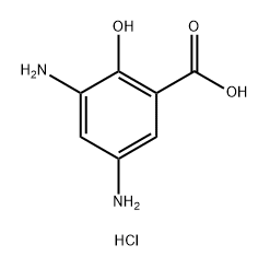 Benzoic acid, 3,5-diamino-2-hydroxy-, hydrochloride (1:2) Struktur