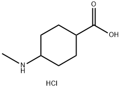 Cyclohexanecarboxylic acid, 4-(methylamino)-, hydrochloride (1:1) Struktur