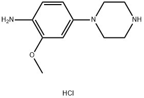 2-Methoxy-4-(piperazin-1-yl)aniline trihydrochloride Struktur