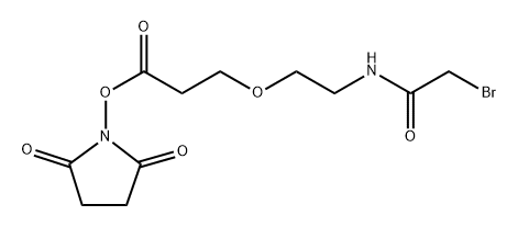 BrCH2CONH-PEG1-NHS ester Struktur