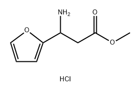 2-Furanpropanoic acid, β-amino-, methyl ester, hydrochloride (1:1) Struktur