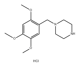 Piperazine, 1-[(2,4,5-trimethoxyphenyl)methyl]-, hydrochloride (1:2) Struktur