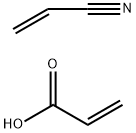 2-Propenoic acid, polymer with 2-propenenitrile Struktur