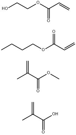 2-Propenoic acid, 2-methyl-, polymer with butyl 2-propenoate, 2-hydroxyethyl 2-propenoate and methyl 2-methyl-2-propenoate Struktur