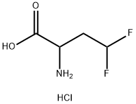 Butanoic acid, 2-amino-4,4-difluoro-, hydrochloride (1:1) Struktur