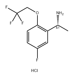 (R)-1-(5-Fluoro-2-(2,2,2-trifluoroethoxy)phenyl)ethan-1-amine hydrochloride Struktur