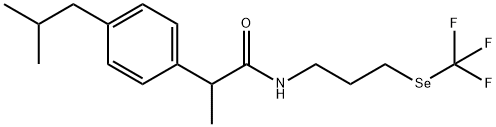 Benzeneacetamide, α-methyl-4-(2-methylpropyl)-N-[3-[(trifluoromethyl)seleno]propyl]- Struktur