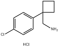 Cyclobutanemethanamine, 1-(4-chlorophenyl)-, hydrochloride (1:1) Struktur