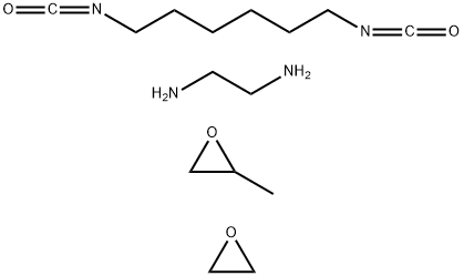 1,2-Ethanediamine, polymer with 1,6-diisocyanatohexane, methyloxirane and oxirane Struktur