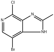 7-bromo-4-chloro-2-methyl-1H-imidazo[4,5-c]pyridine Struktur