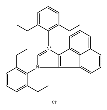 7,9-Bis(2,6-diethylphenyl)-7H-acenaphtho[1,2-d]imidazol-9-ium chloride Struktur