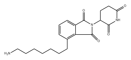 4-(7-aminoheptyl)-2-(2,6-dioxopiperidin-3-yl)isoindoline-1,3-dione Struktur