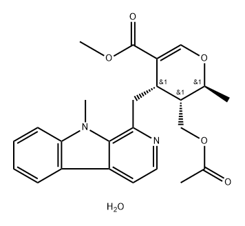 Alstonidine acetyl deriv trihydrate Struktur