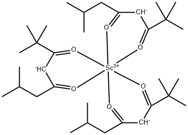 Tris(2,2,7-trimethyl-3,5-octanedionato)scandium (III) Struktur