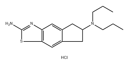 5H-Indeno[5,6-d]thiazole-2,6-diamine, 6,7-dihydro-N6,N6-dipropyl-, hydrochloride (1:2) Struktur