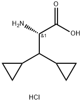 Cyclopropanepropanoic acid, α-amino-β-cyclopropyl-, hydrochloride (1:1), (αS)- Struktur