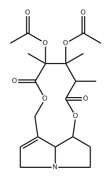 (12R,13R,14R)-12,13-Bis(acetoxy)-14,19-dihydro-20-norcrotalanan-11,15-dione Struktur