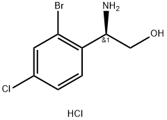 Benzeneethanol, β-amino-2-bromo-4-chloro-, hydrochloride (1:1), (βR)- Struktur