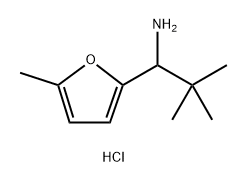 2,2-dimethyl-1-(5-methylfuran-2-yl)propan-1-amin e hydrochloride Struktur