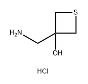 3-Thietanol, 3-(aminomethyl)-, hydrochloride (1:1) Struktur