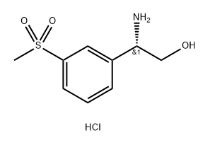 (S)-2-Amino-2-(3-(methylsulfonyl)phenyl)ethan-1-ol hydrochloride Struktur