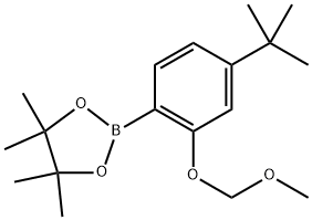 2-(4-(tert-butyl)-2-(methoxymethoxy)phenyl)-4,4,5,5-tetramethyl-1,3,2-dioxaborolane Struktur