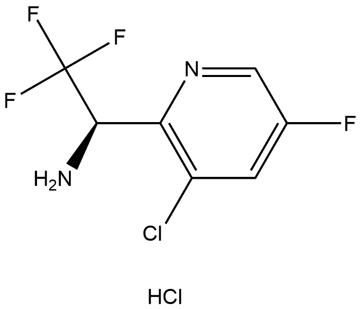 (R)-1-(3-chloro-5-fluoropyridin-2-yl)-2,2,2-trifluoroethan-1-amine hydrochloride Struktur