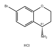 2H-1-Benzopyran-4-amine, 7-bromo-3,4-dihydro-, hydrochloride (1:1), (4S)- Struktur