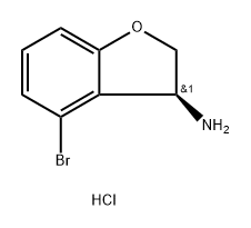 (S)-4-Bromo-2,3-dihydrobenzofuran-3-amine hydrochloride Struktur